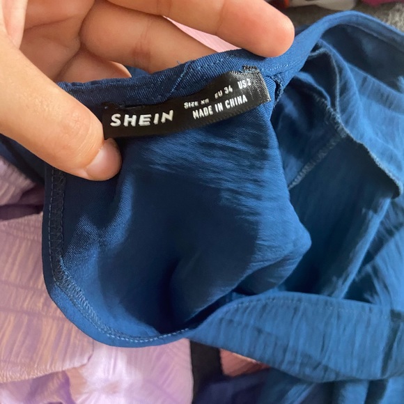 Dark blue navy wrap romper - Picture 8 of 8